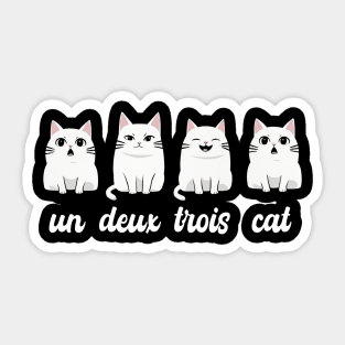 Un Deux Trois Cat tee  French Cat Tee, Animal Lover Shirt, Cat Lady Gift, Funny Animal Shirt, Kitty Shirt Sticker